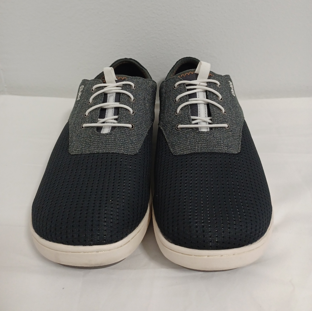Olukai men's moku leather navy-blue slip-on sneakers size 10